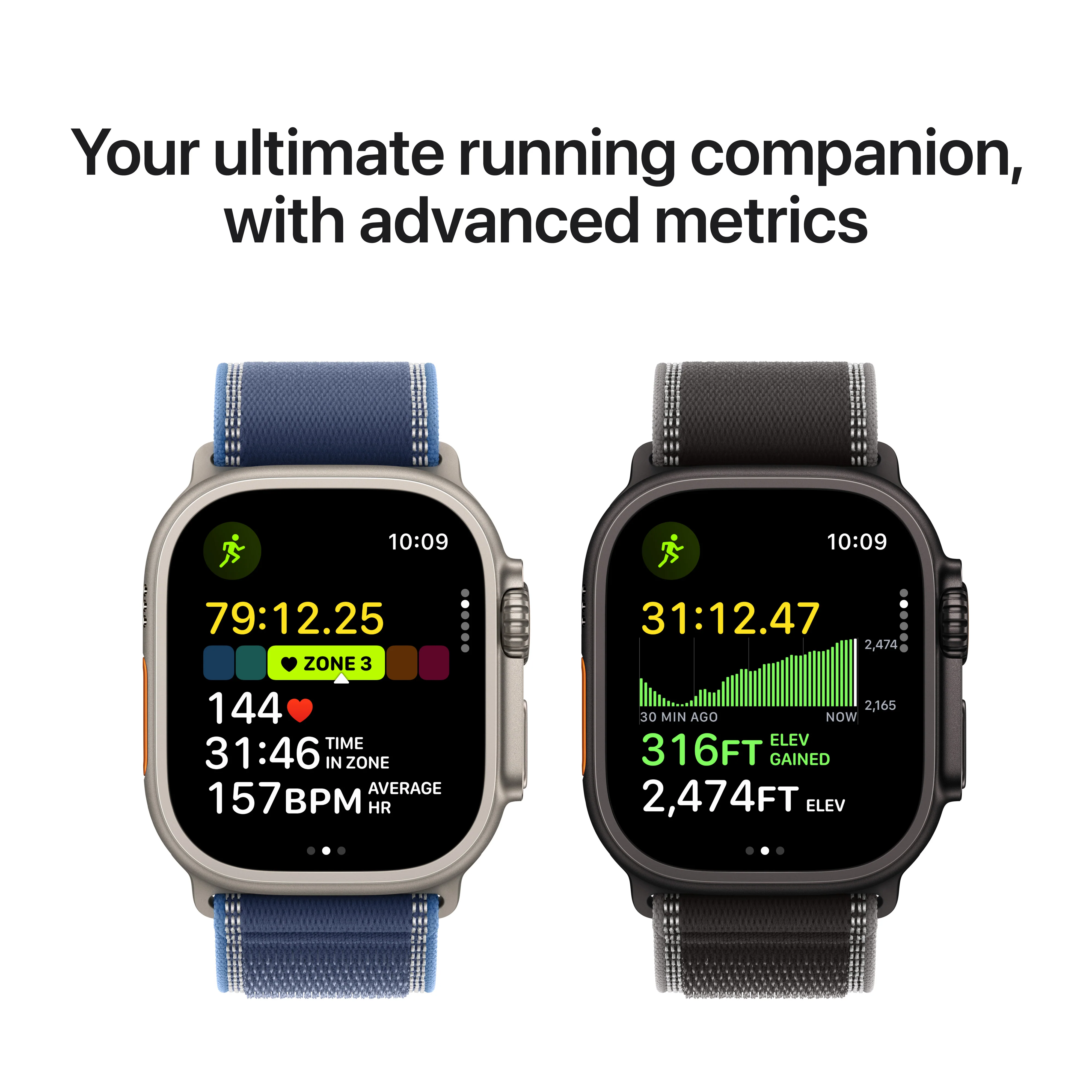 Apple Watch Ultra 3 GPS + Cellular 49mm Black Titanium Case with Black/Charcoal Trail Loop - M/L - Image 4