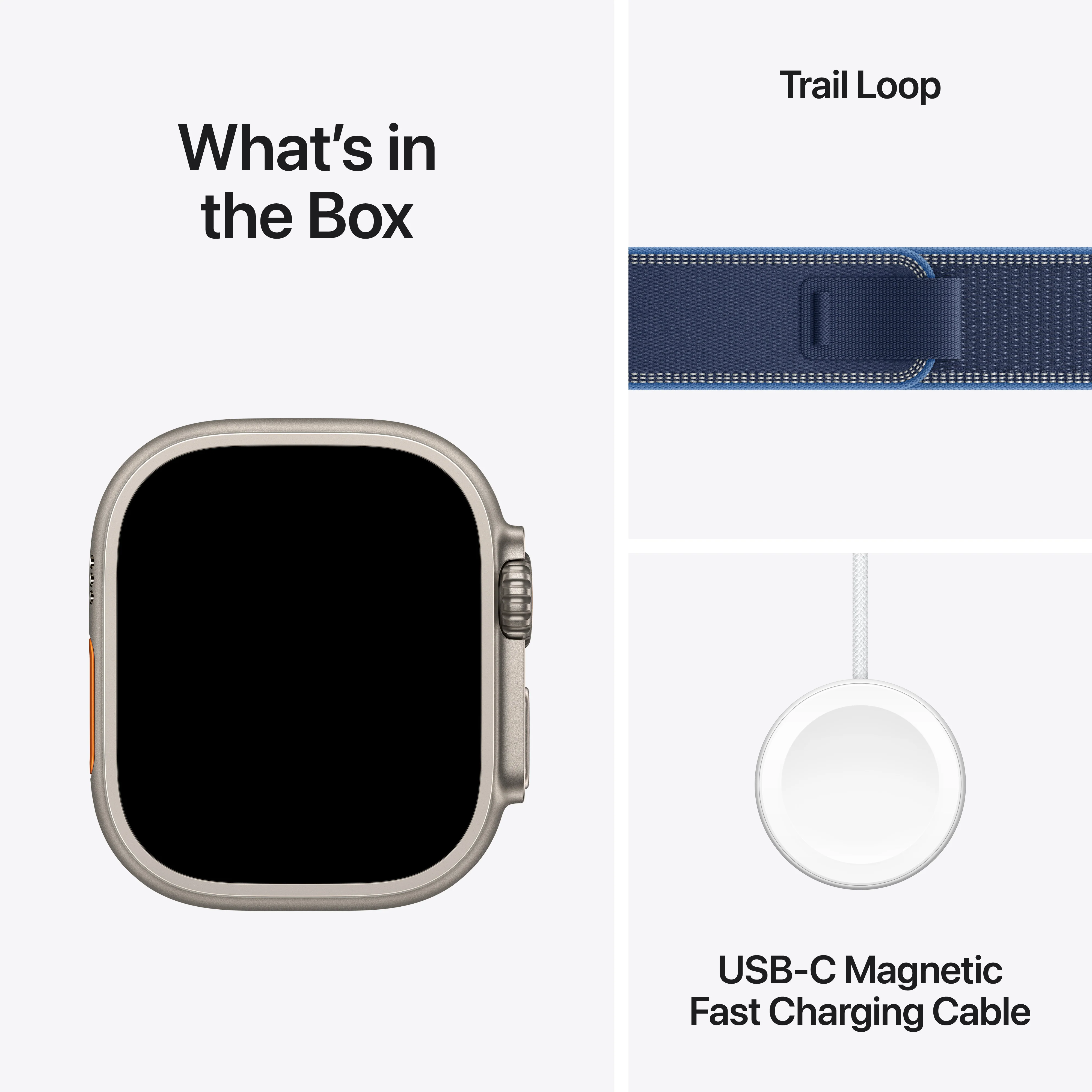 Apple Watch Ultra 3 GPS + Cellular 49mm Natural Titanium Case with Light Blue Alpine Loop - Large - Image 8